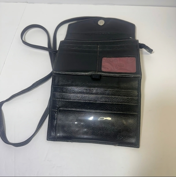 Brighton Elegant Black Leather & Suede Shoulder Bag - Picture 3 of 15